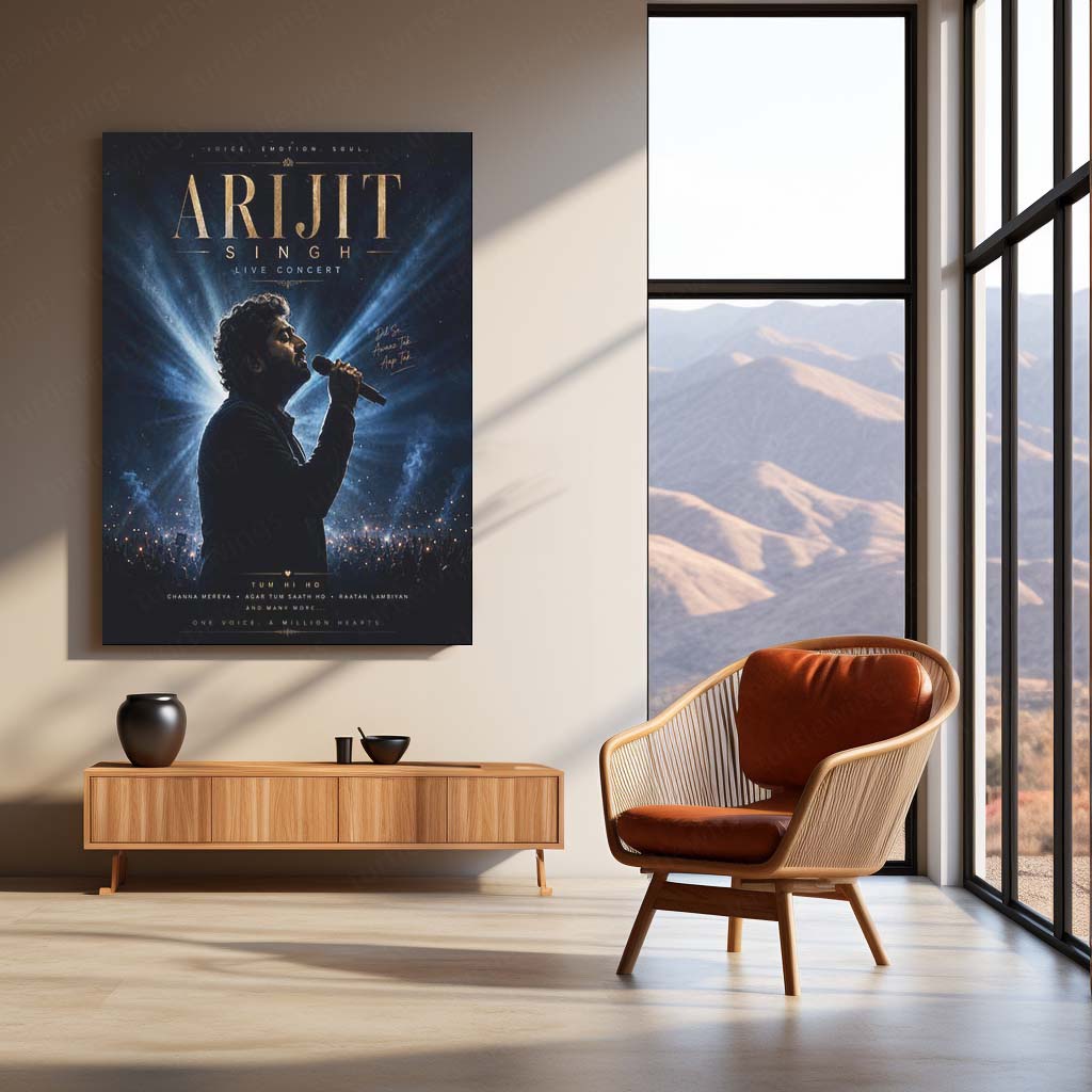 Arijit Singh – Live Concert Soul | Premium Metal Poster | Bollywood Music Legend Wall Art by TurtleWings
