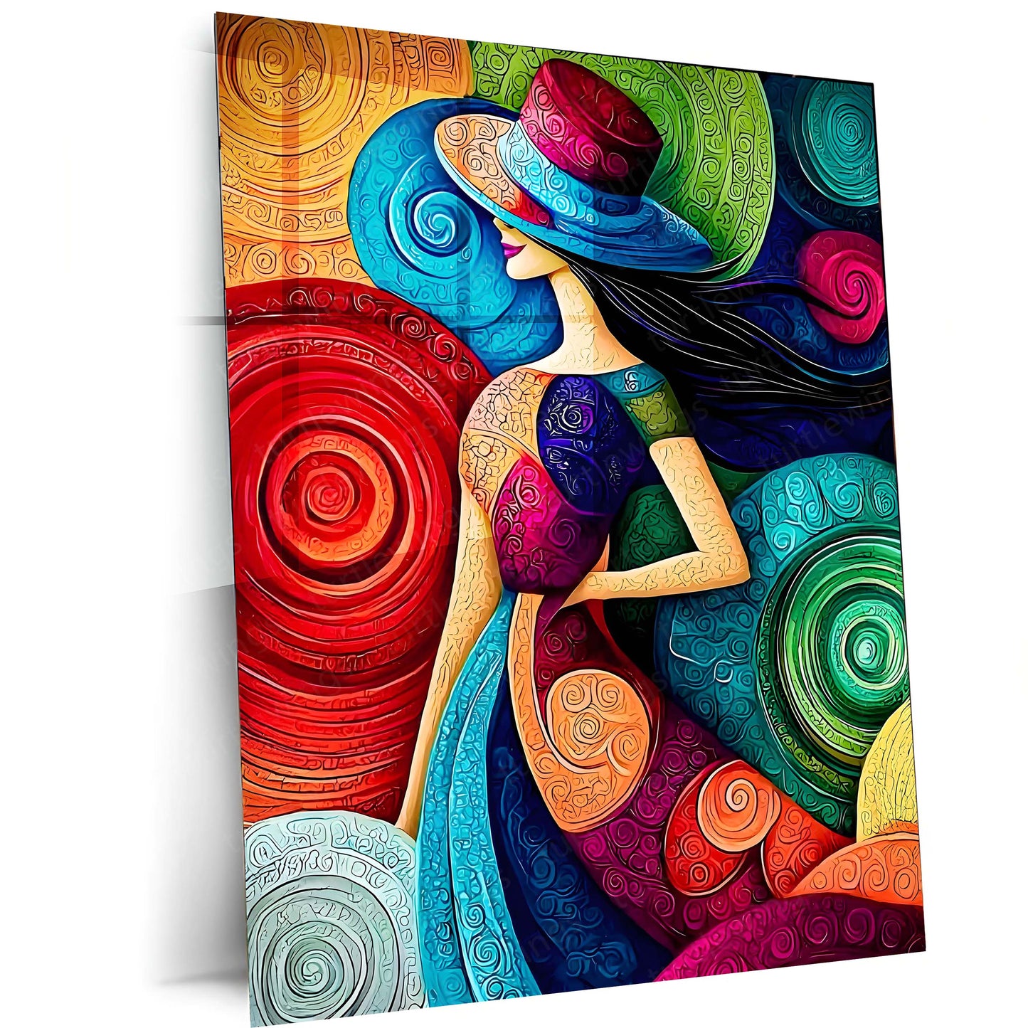 Abstract Woman – Grace in Motion | Modern Art Metal Frame Poster