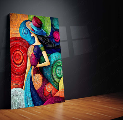 Abstract Woman – Grace in Motion | Modern Art Metal Frame Poster