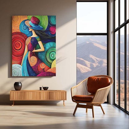 Abstract Woman – Grace in Motion | Modern Art Metal Frame Poster