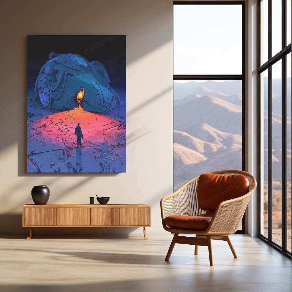 Abstract Art Metal Poster – Modern Geometric & Aesthetic Wall Decor - TURTLEWINGS
