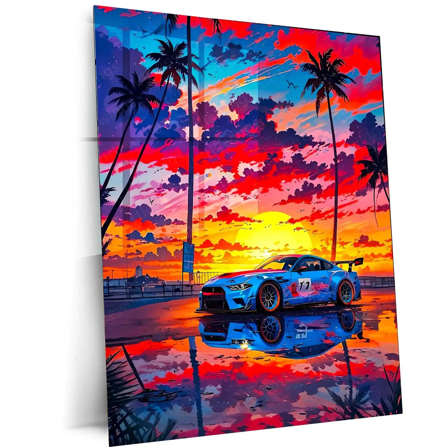 Abstract Metal Poster | Abstract Car Metal Poster | Futuristic Auto Art for Wall Decor 01 - TURTLEWINGS