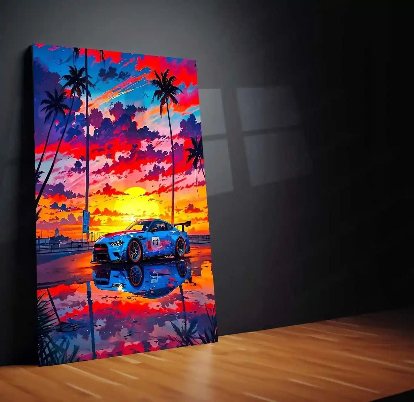 Abstract Metal Poster | Abstract Car Metal Poster | Futuristic Auto Art for Wall Decor 01 - TURTLEWINGS