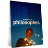Quote Metal Poster | Adrien Brody | “Express Like a Philosopher” | Cinematic Motivational Metal Poster Frame