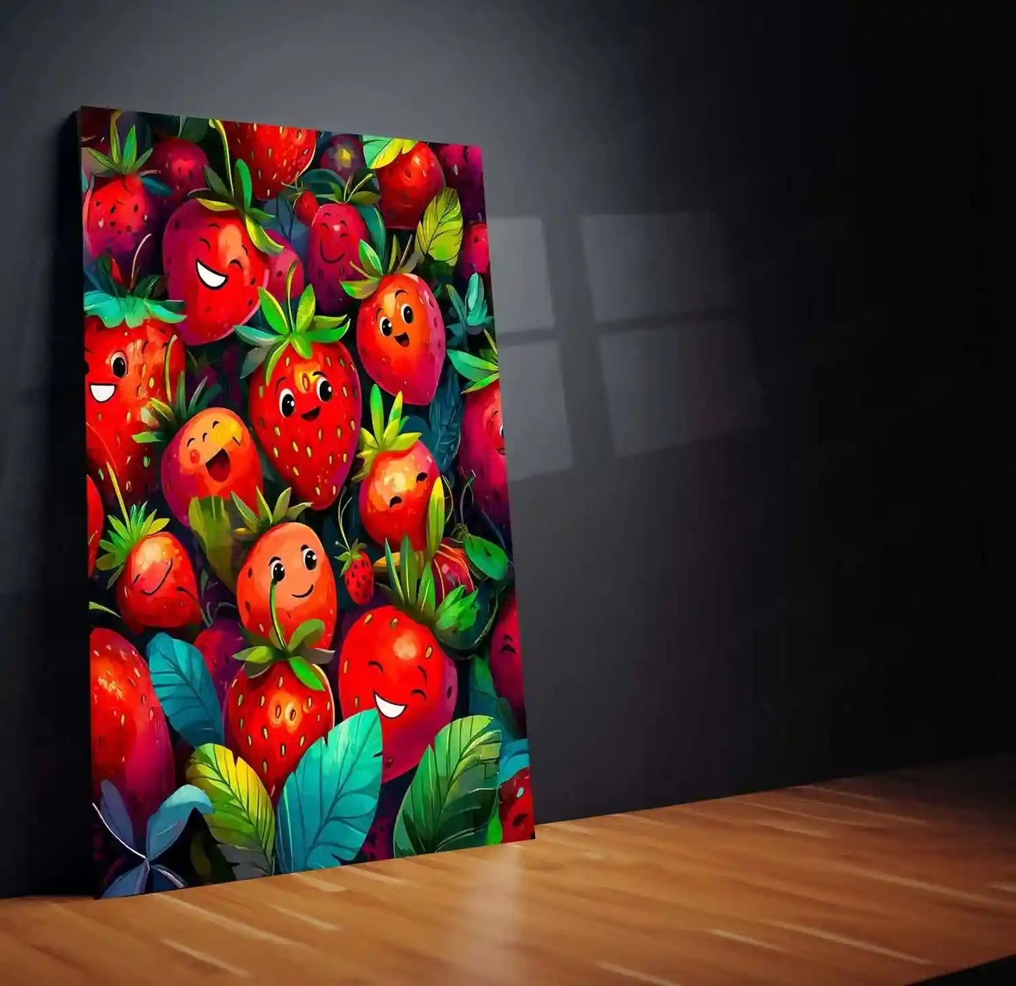 Urban Aesthetic Metal Poster | Aesthetic Strawberry Metal Poster – Sweet & Vibrant Wall Art - TURTLEWINGS