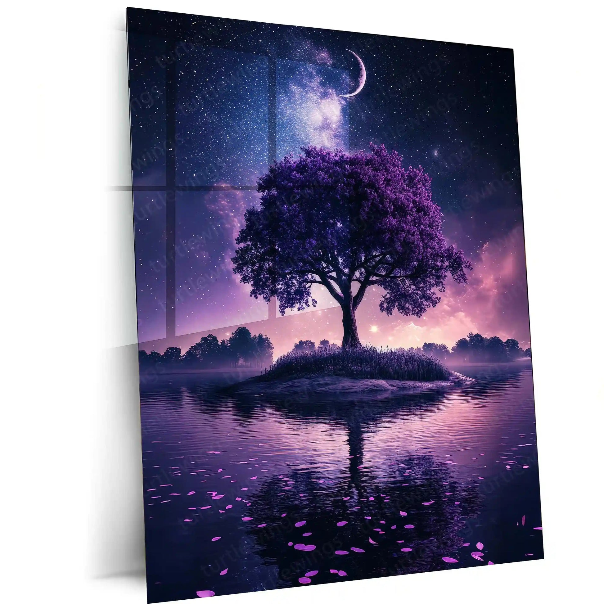Urban Aesthetic Metal Poster | Aesthetic Tree Metal Poster – Nature-Inspired Wall Art - TURTLEWINGS