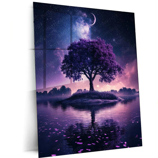 Urban Aesthetic Metal Poster | Aesthetic Tree Metal Poster – Nature-Inspired Wall Art - TURTLEWINGS
