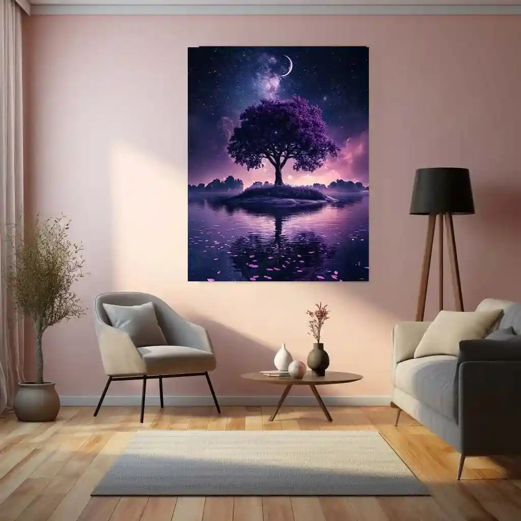 Urban Aesthetic Metal Poster | Aesthetic Tree Metal Poster – Nature-Inspired Wall Art - TURTLEWINGS