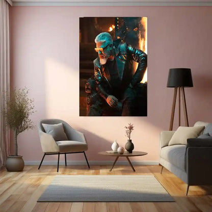 Movies & Series Metal Poster | Thala Ajith Kumar Stylish Metal Poster | Mass South Superstar Wall Art | Premium Actor Portrait Frame 02 - TURTLEWINGS