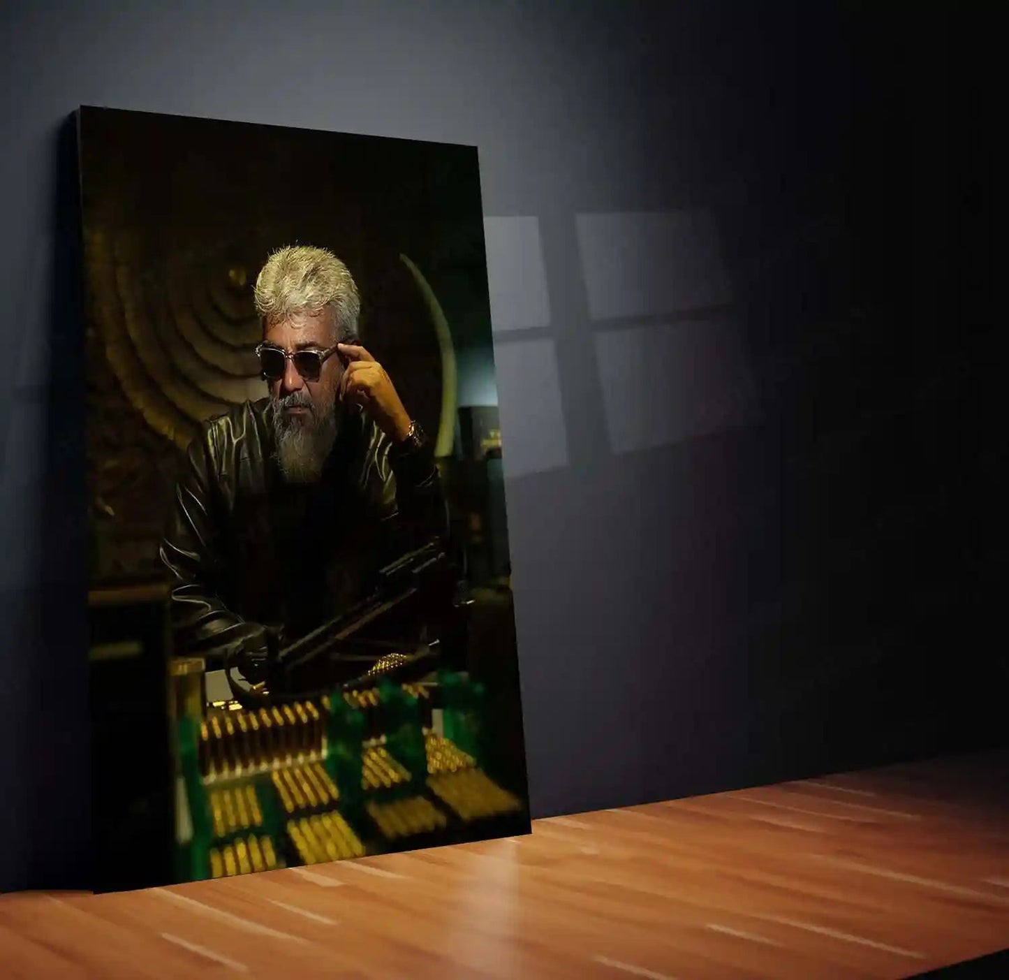 Movies & Series Metal Poster | Thala Ajith Kumar Stylish Metal Poster | Mass South Superstar Wall Art | Premium Actor Portrait Frame 03 - TURTLEWINGS