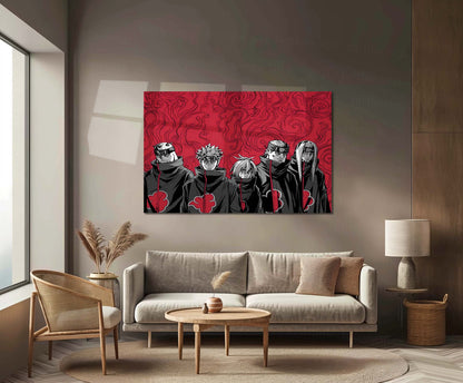 Anime Metal Poster | Akatsuki Legacy – Legendary Rogue Ninjas | Naruto Anime Wall Art  Akatsuki Clan Anime Metal Frame by TurtleWings