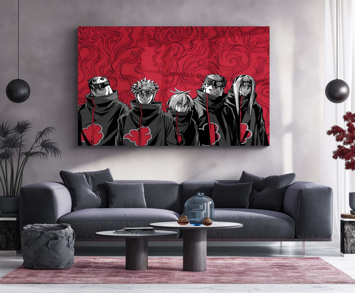 Anime Metal Poster | Akatsuki Legacy – Legendary Rogue Ninjas | Naruto Anime Wall Art  Akatsuki Clan Anime Metal Frame by TurtleWings