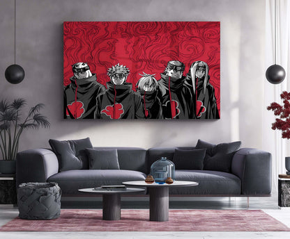 Anime Metal Poster | Akatsuki Legacy – Legendary Rogue Ninjas | Naruto Anime Wall Art  Akatsuki Clan Anime Metal Frame by TurtleWings
