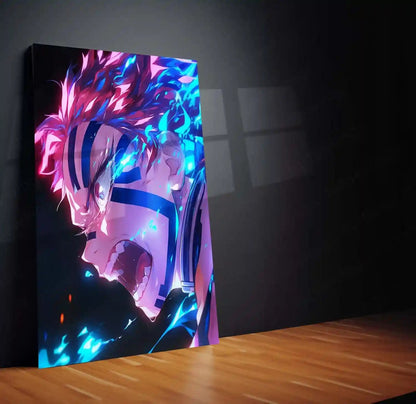Anime Metal Poster | Akaza – Demon Slayer Metal Poster | Upper Moon Three Villain Wall Frame - TURTLEWINGS