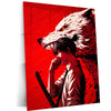 Anime Metal Poster | Aki Hayakawa & Fox Devil Crimson Aura Wall Art