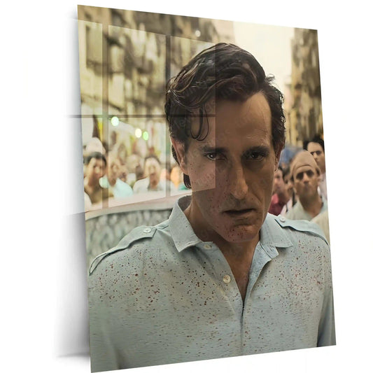 Akshaye Khanna – Dhurandhar Movie Metal Poster | Intense Cinematic Wall Art | Premium Metal Frame - TURTLEWINGS