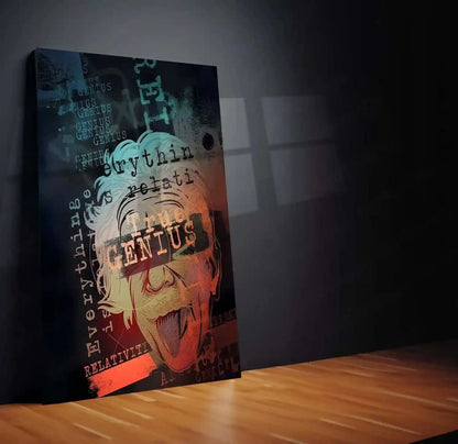 Urban Aesthetic Metal Poster | Albert Einstein Aesthetic Art Metal Poster – Inspirational Wall Decor - TURTLEWINGS