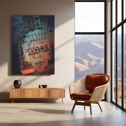 Urban Aesthetic Metal Poster | Albert Einstein Aesthetic Art Metal Poster – Inspirational Wall Decor - TURTLEWINGS