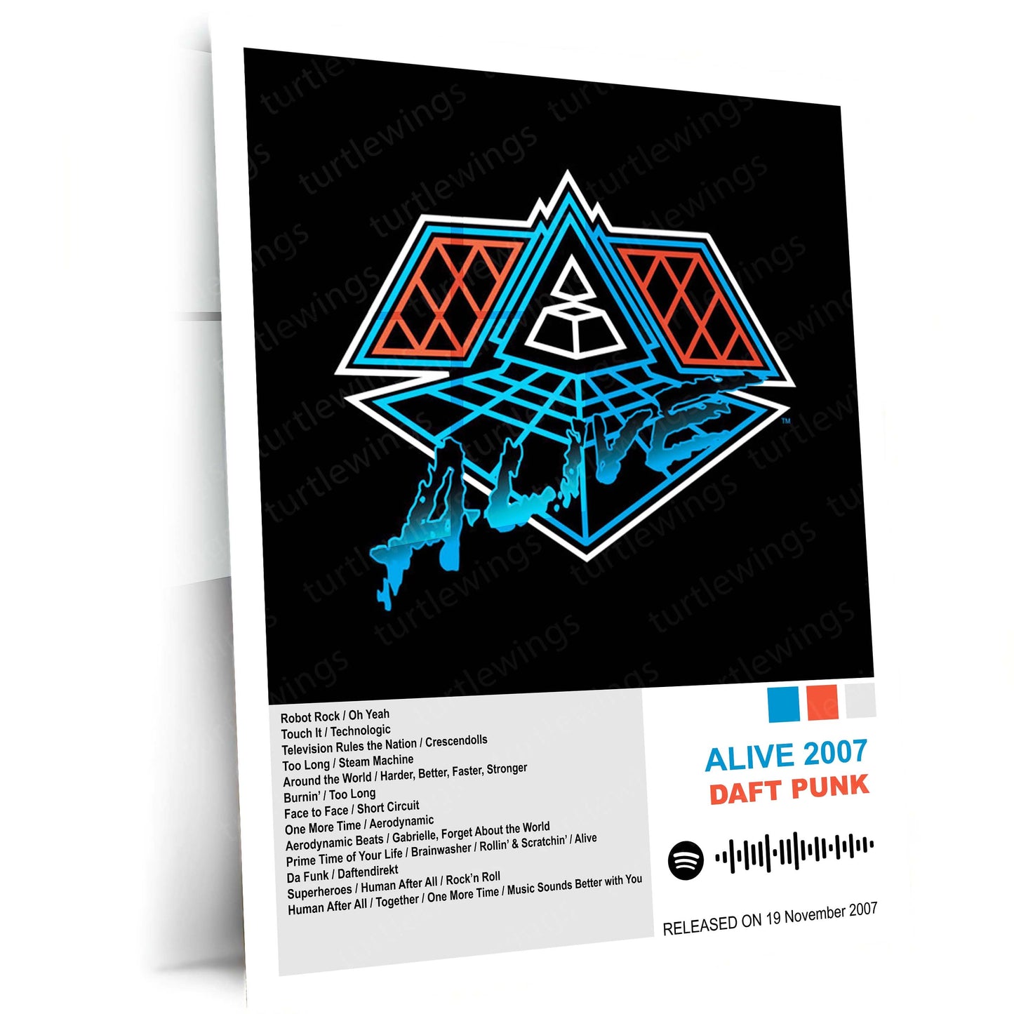 Daft Punk – Complete Album Collection | Set of 11 | Set of 8 | Set of 4 | Premium Metal Poster Set