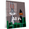Quote Metal Poster |All In | High-Stakes, Zero-Doubt Hustle Metal Frame