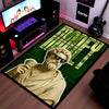 Hustle Money Greek Statue Area Flat Rug | Luxury Wealth Aesthetic Flat Rug | Dollar Gaming Room & Office Decor