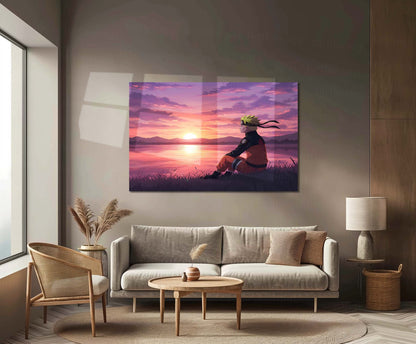 Anime Metal Poster | Sunset Naruto – The Journey of a Shinobi | Peace After Battle Metal Frame Poster