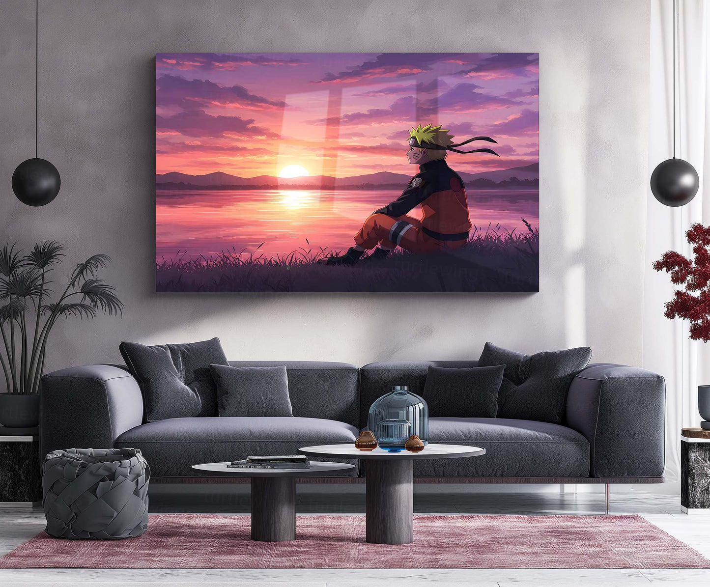 Anime Metal Poster | Sunset Naruto – The Journey of a Shinobi | Peace After Battle Metal Frame Poster