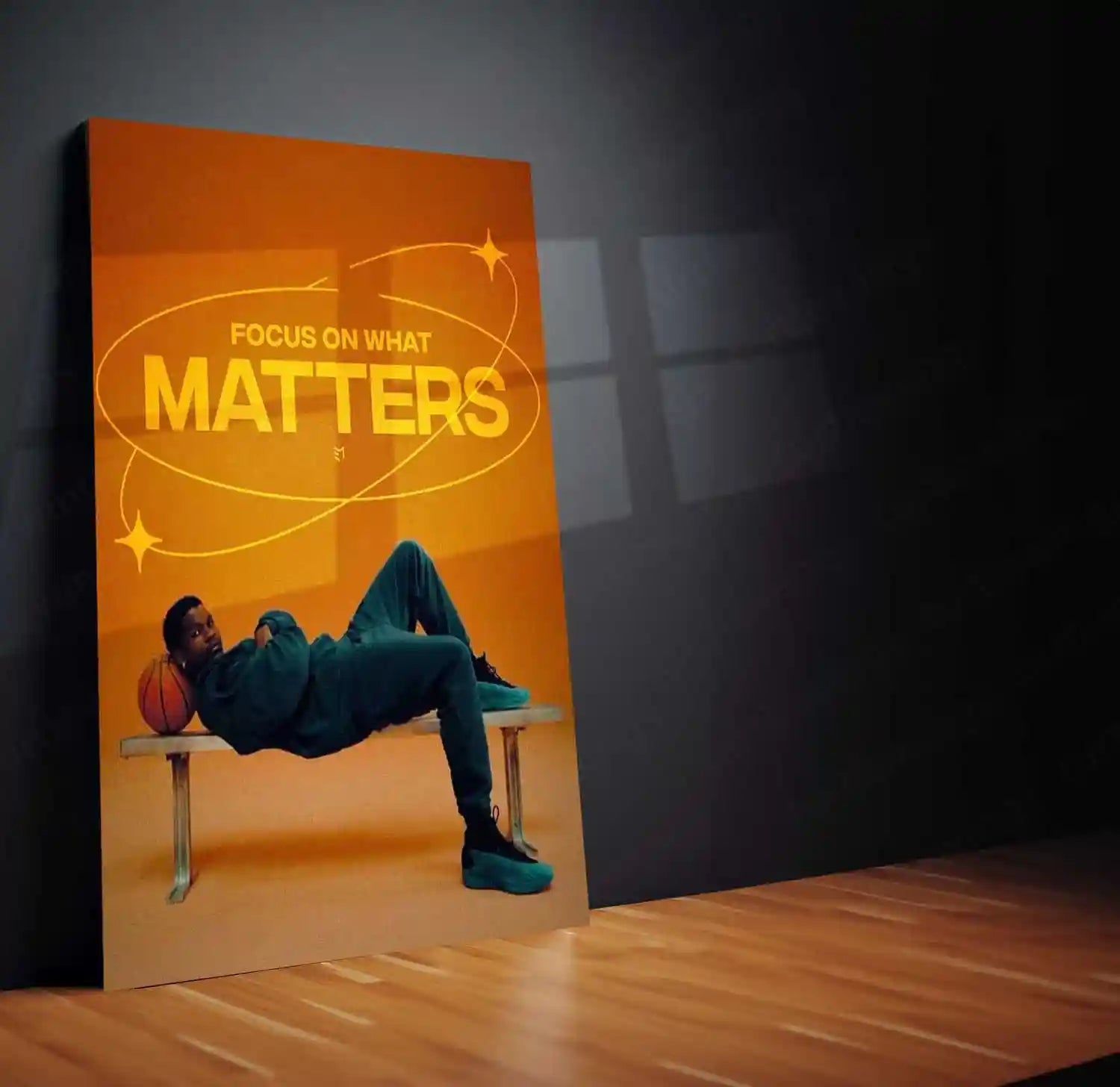 Quote Metal Poster | Anthony Edwards | “Focus On What Matters” | NBA Motivational Metal Poster Frame - TURTLEWINGS