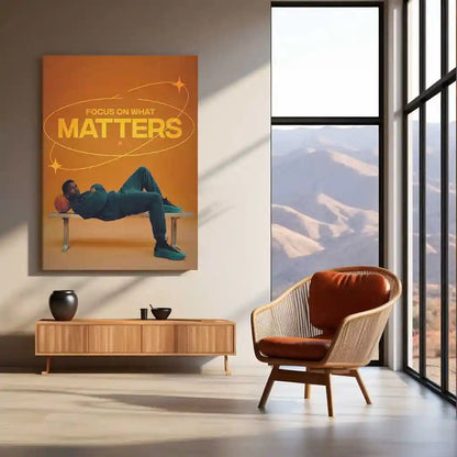 Quote Metal Poster | Anthony Edwards | “Focus On What Matters” | NBA Motivational Metal Poster Frame - TURTLEWINGS