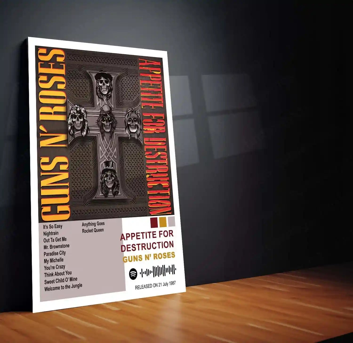 Guns N’ Roses Complete Collection | Set of 10 | Set of 8 | Set of 4 | Album Posters Metal Frames Hard Rock Legends. Raw Energy. Timeless Stage Power. - TURTLEWINGS