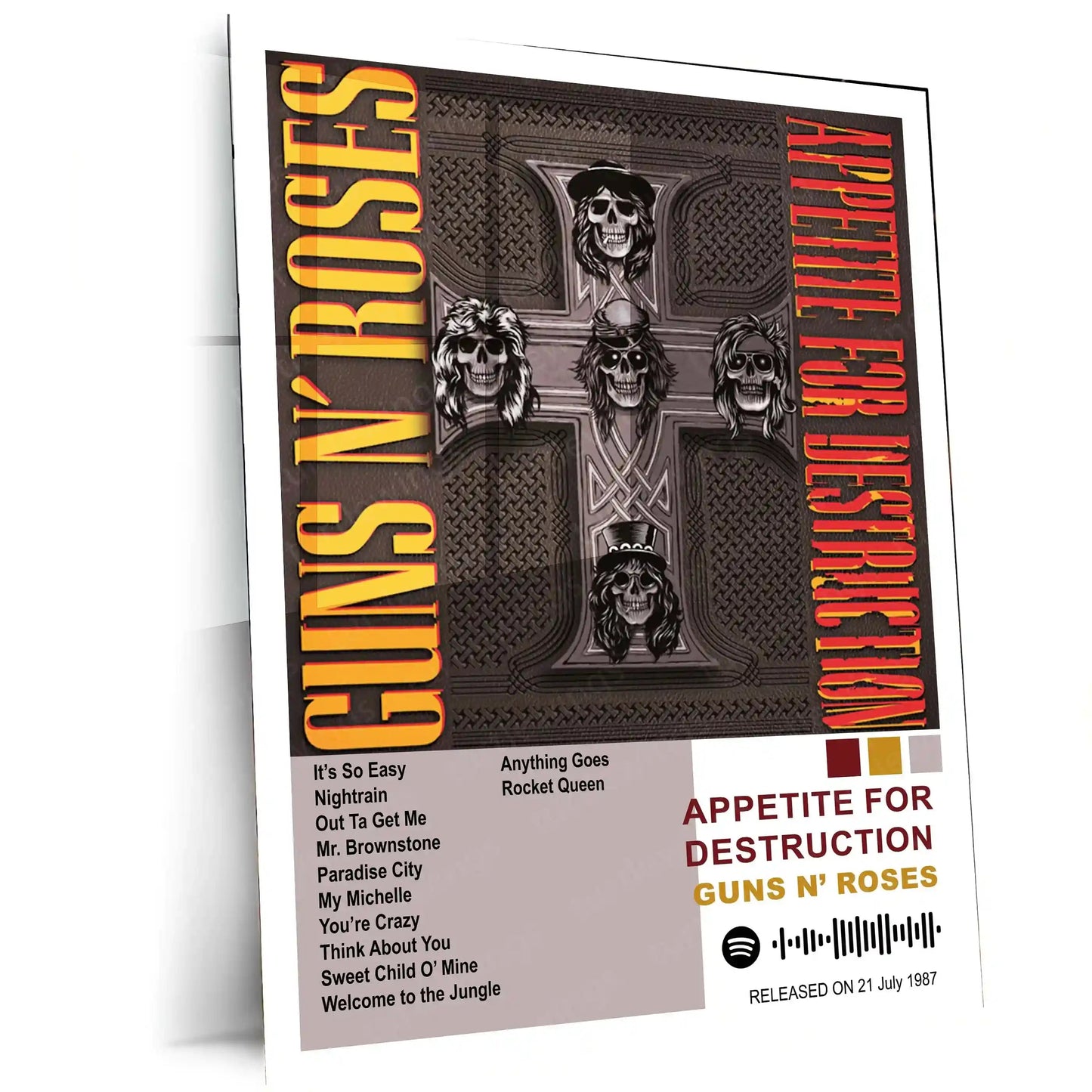 Guns N’ Roses Complete Collection | Set of 10 | Set of 8 | Set of 4 | Album Posters Metal Frames Hard Rock Legends. Raw Energy. Timeless Stage Power. - TURTLEWINGS