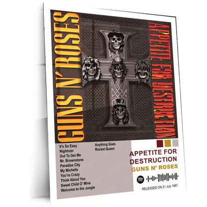 Guns N’ Roses Complete Collection | Set of 10 | Set of 8 | Set of 4 | Album Posters Metal Frames Hard Rock Legends. Raw Energy. Timeless Stage Power. - TURTLEWINGS