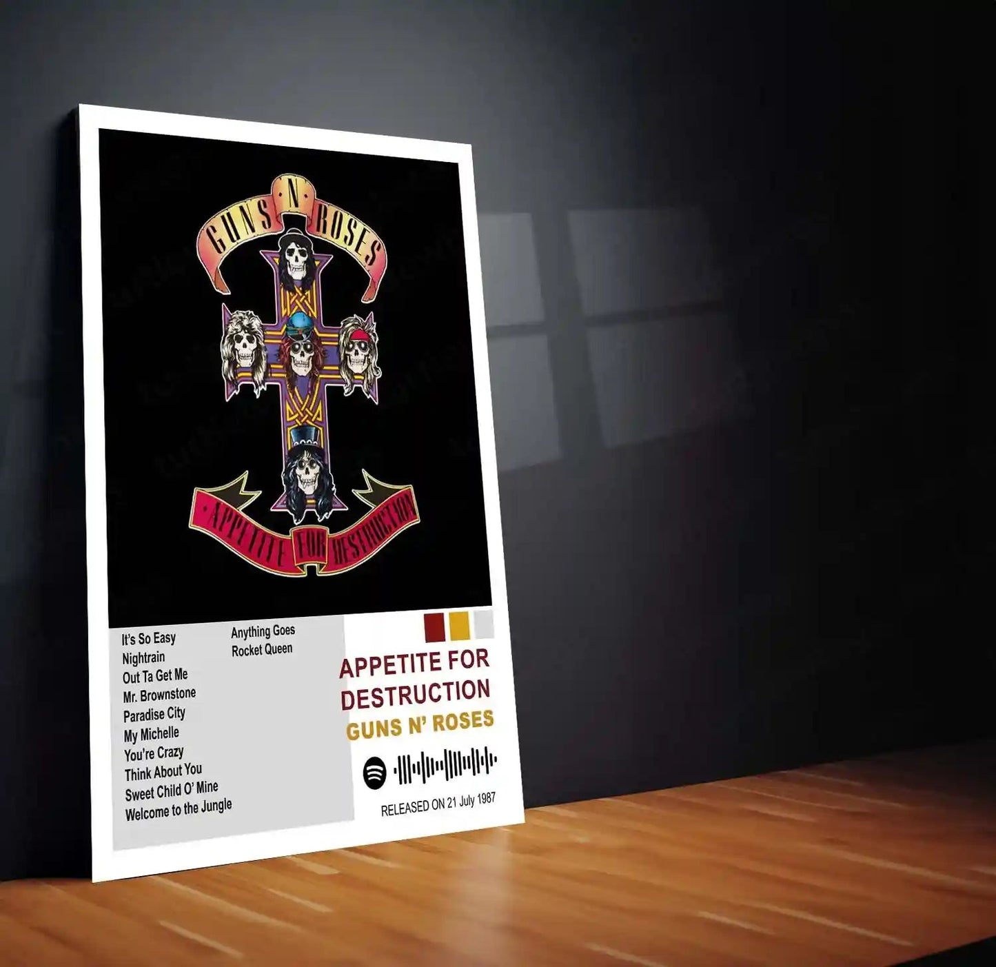 Guns N’ Roses Complete Collection | Set of 10 | Set of 8 | Set of 4 | Album Posters Metal Frames Hard Rock Legends. Raw Energy. Timeless Stage Power. - TURTLEWINGS
