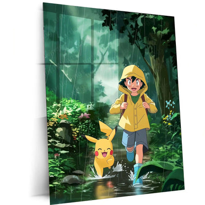 Anime Metal Poster | Ash & Pikachu Metal Poster – Pokemon Trainer’s Journey - TURTLEWINGS