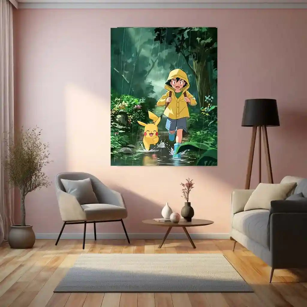 Anime Metal Poster | Ash & Pikachu Metal Poster – Pokemon Trainer’s Journey - TURTLEWINGS