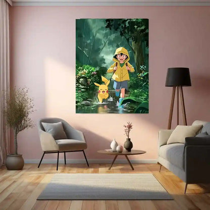 Anime Metal Poster | Ash & Pikachu Metal Poster – Pokemon Trainer’s Journey - TURTLEWINGS