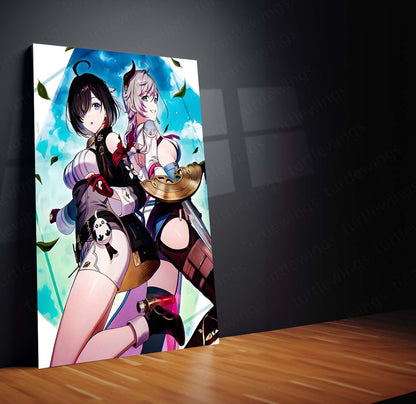 Anime Metal Poster | Atelier Yuma – Bloom of Serenity | Aesthetic Fantasy Metal Frame Poster