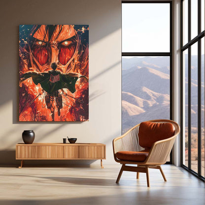 Anime Metal Poster | Attack on Titan – Humanity’s Last Stand | The Final Resolve Metal Frame Poster