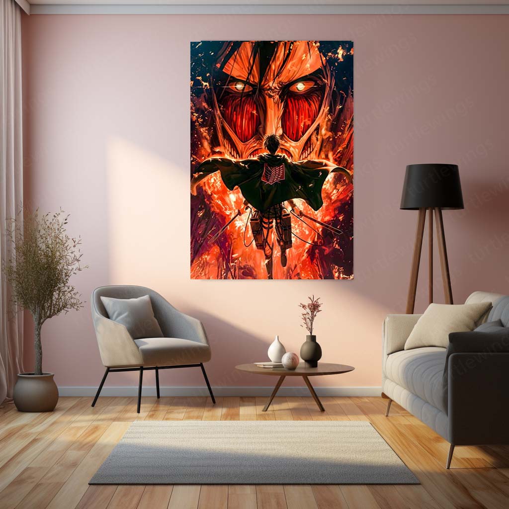 Anime Metal Poster | Attack on Titan – Humanity’s Last Stand | The Final Resolve Metal Frame Poster