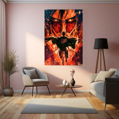 Anime Metal Poster | Attack on Titan – Humanity’s Last Stand | The Final Resolve Metal Frame Poster