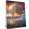 Anime Metal Poster | Attack on Titan Metal Frame | Colossal Titan Anime Wall Art | Premium Metal Poster