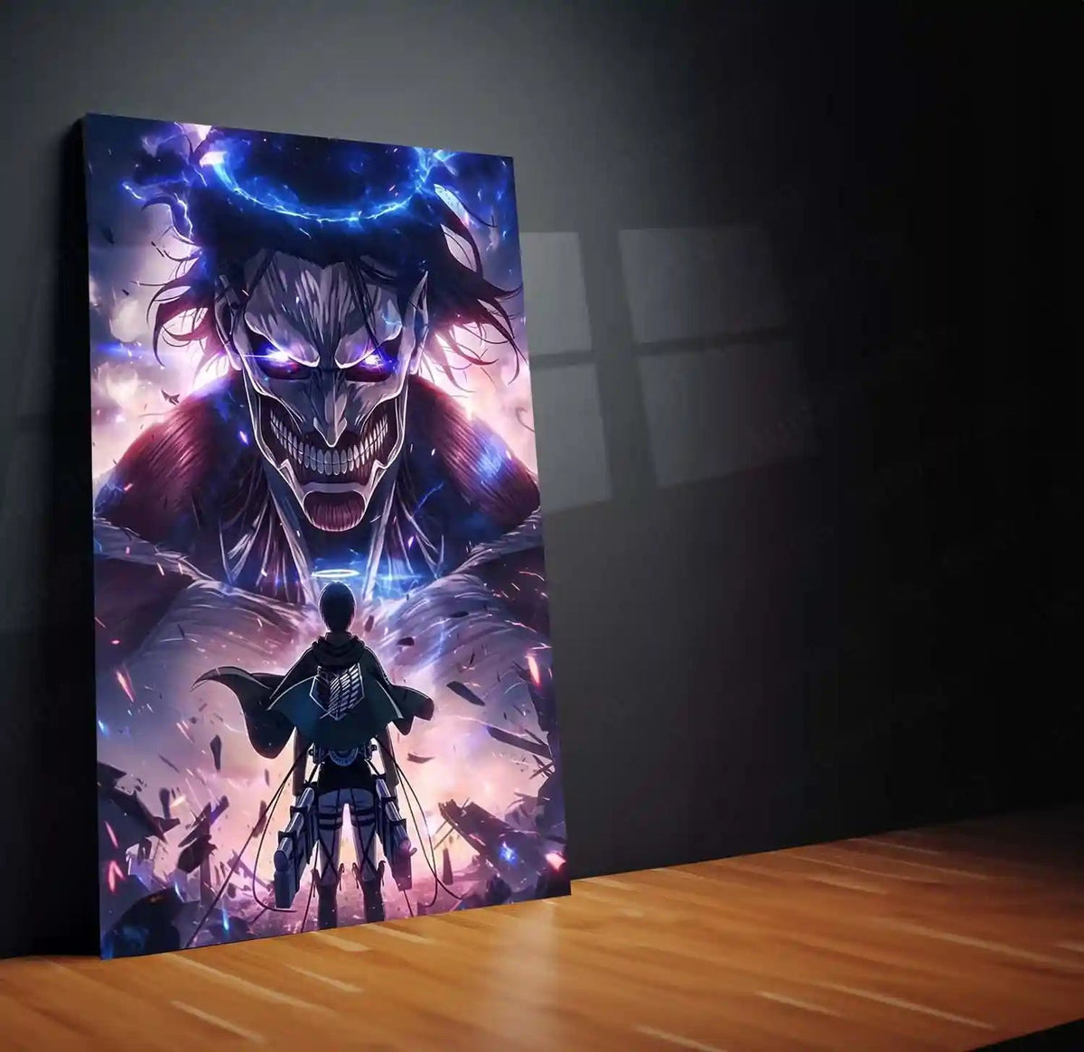 Anime Metal Poster | Attack on Titan – Stand Your Ground | Epic Anime Metal Frame Dark Resolve & Survival Instinct Wall Art | Legendary Anime Metal Poster - TURTLEWINGS