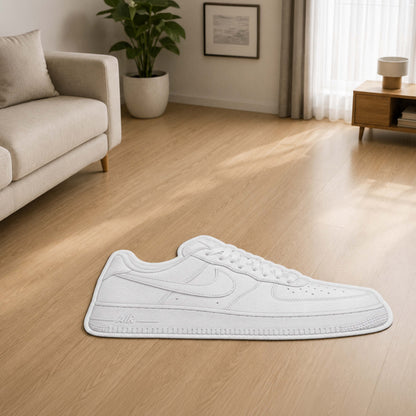 Nike Air Force 1 Low White Cut-out Flat Rug | Classic Sneaker Flat Rug | Premium Streetwear Room Decor