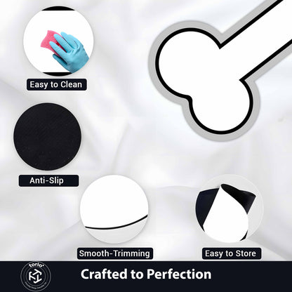 Minimal Bone Shape Floor Mat (3 mm Thick) | Cute Pet-Inspired Decorative Mat for Bedroom, Living Room & Creative Spaces