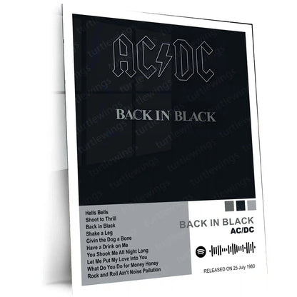AC/DC Complete Album Collection | Set of 10 | Set of 8 | Set of 4 | Metal Frame Posters High Voltage. Pure Rock Energy. Legendary Wall Statement. - TURTLEWINGS