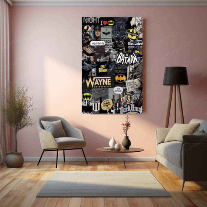Batman Metal Poster – Dark Knight Wall Art | Gotham Hero Aesthetic Decor - TURTLEWINGS