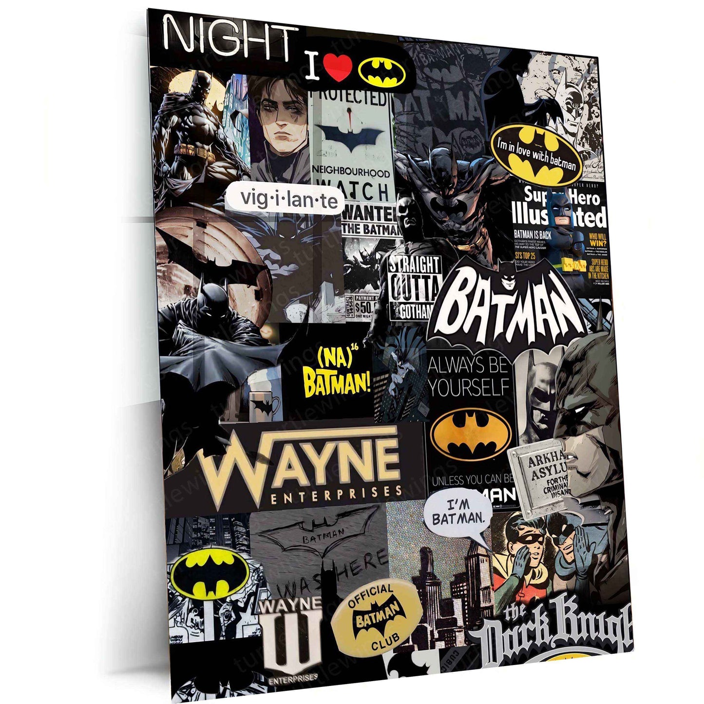 Batman Metal Poster – Dark Knight Wall Art | Gotham Hero Aesthetic Decor - TURTLEWINGS