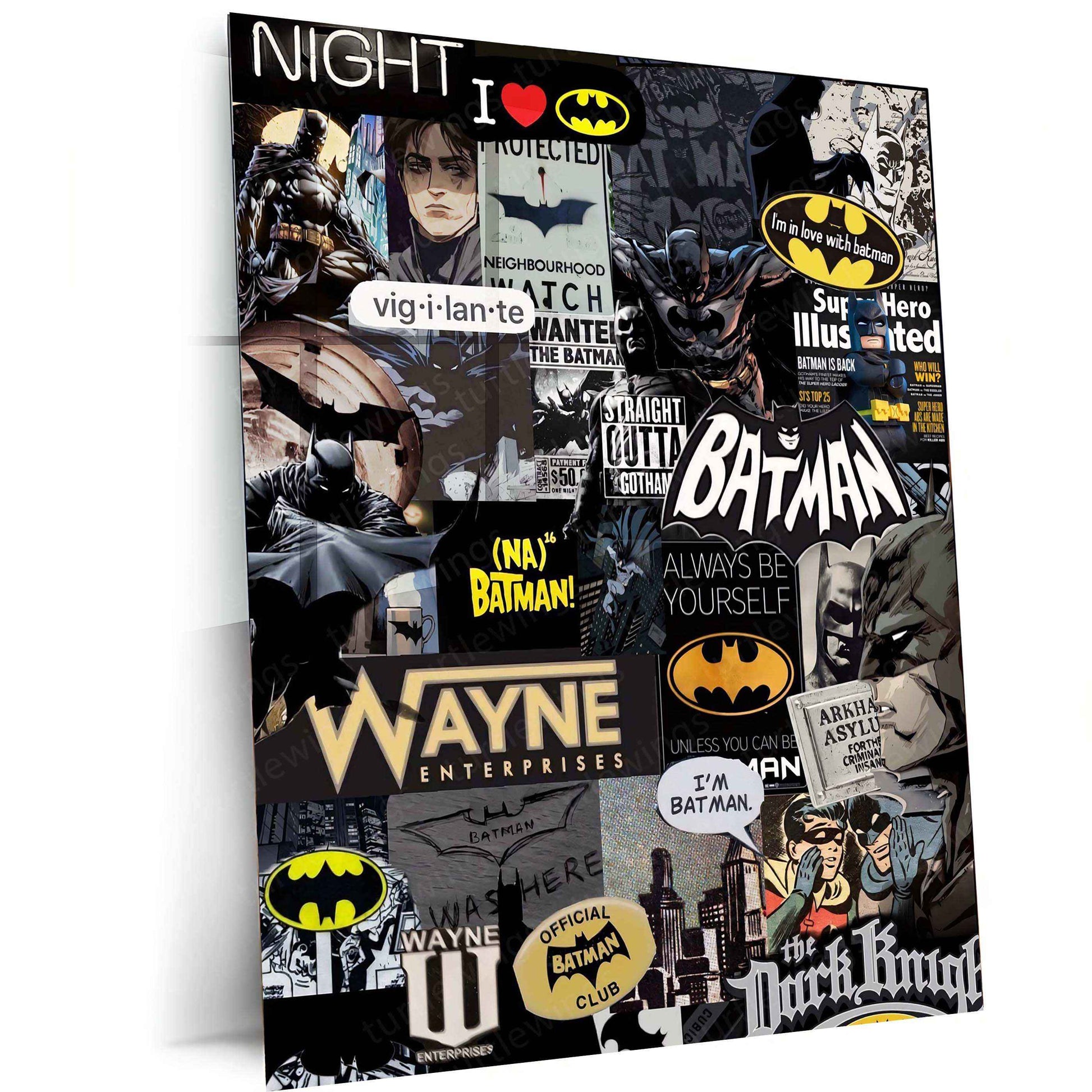 Batman Metal Poster – Dark Knight Wall Art | Gotham Hero Aesthetic Decor - TURTLEWINGS