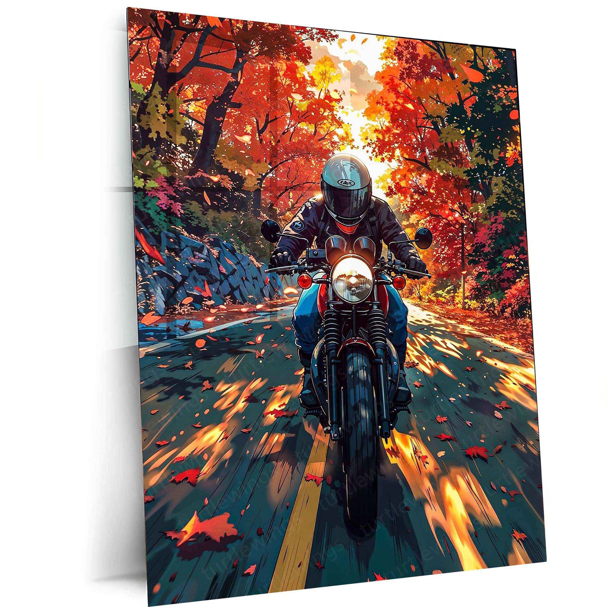 Bike Art Metal Poster – Stylish Motorcycle Wall Art | Biker & Speed Enthusiast Decor - TURTLEWINGS