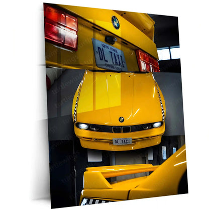 Car Metal Poster | BMW E30 | Timeless Icon of Pure Driving Metal Frame - TURTLEWINGS